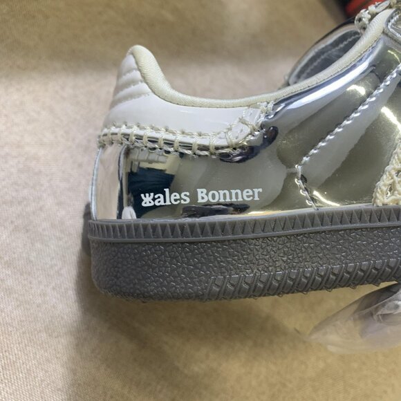 New Adidas Samba x Wales Bonner Silver Metallic Women Sneaker - Picture 8 of 8